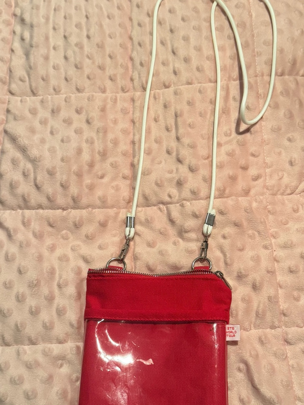 Authentic BTS Love Yourself red crossbody bag